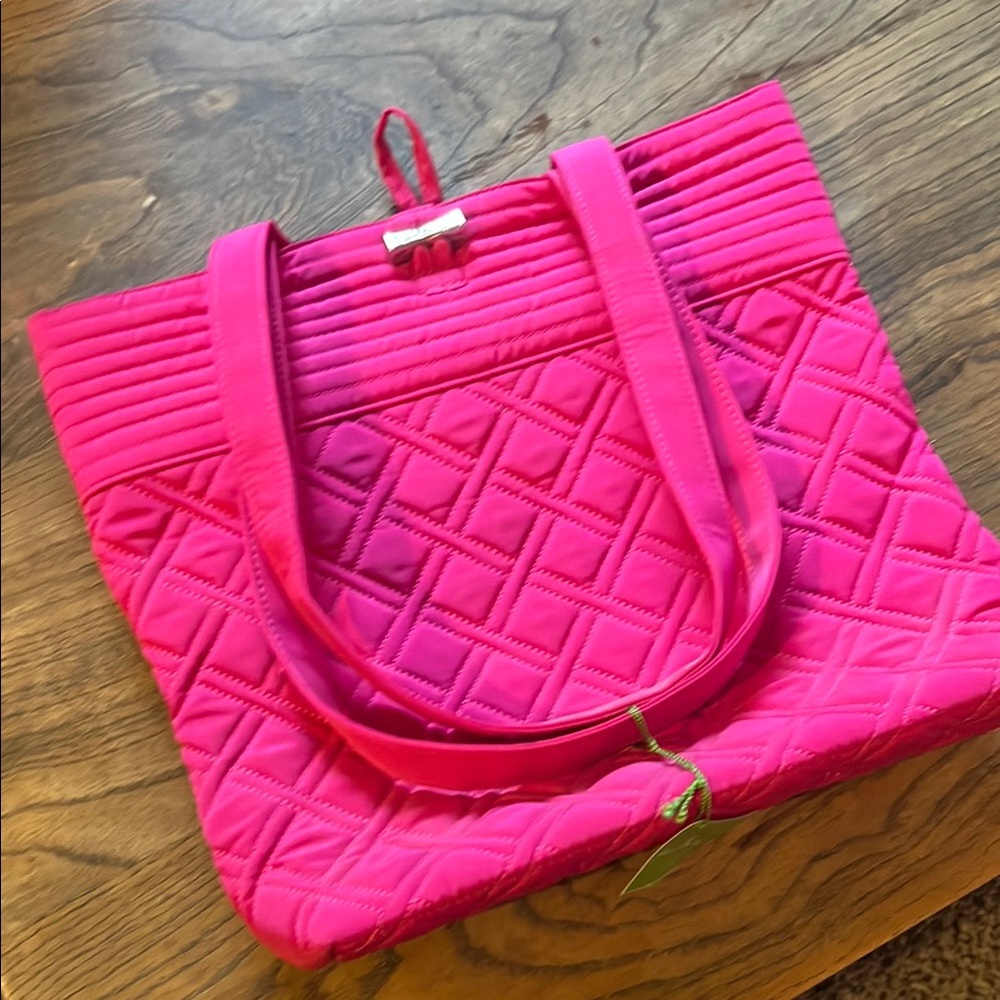 Vera Bradley Pink Quilted Tote Bag